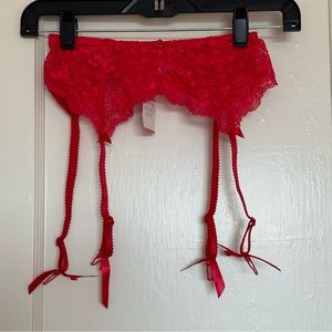 Victoria Secret Garter Belt in Red Size M